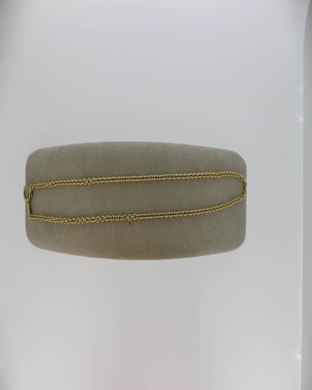 Plain Meditation Bell Necklace in 18K Yellow Gold, 18"L